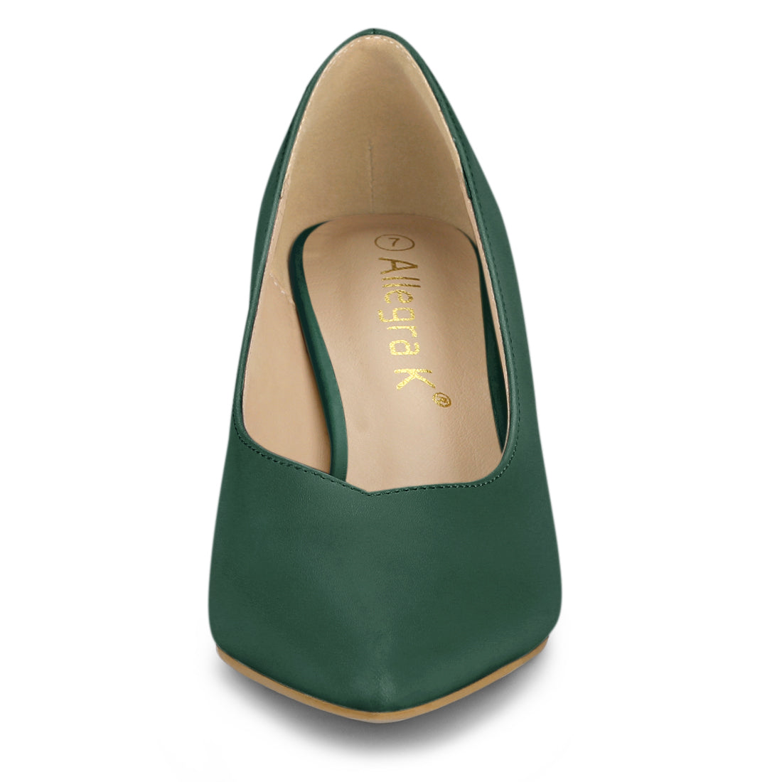 Zapatos de tacón bajo con punta puntiaguda para mujer