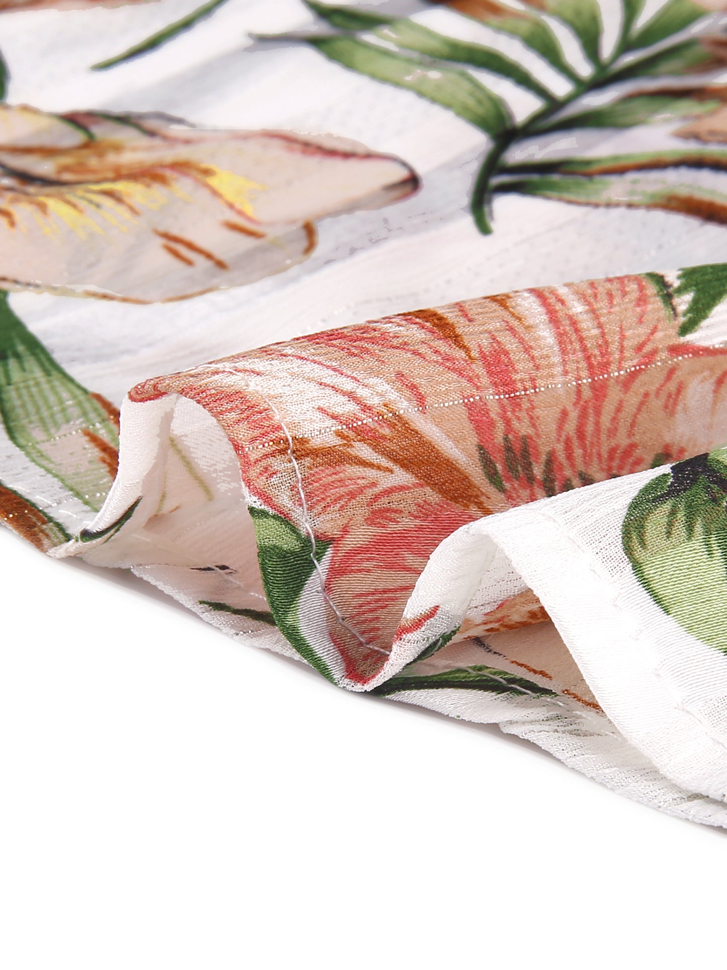 Falda tubo midi de cintura alta de gasa floral para mujer