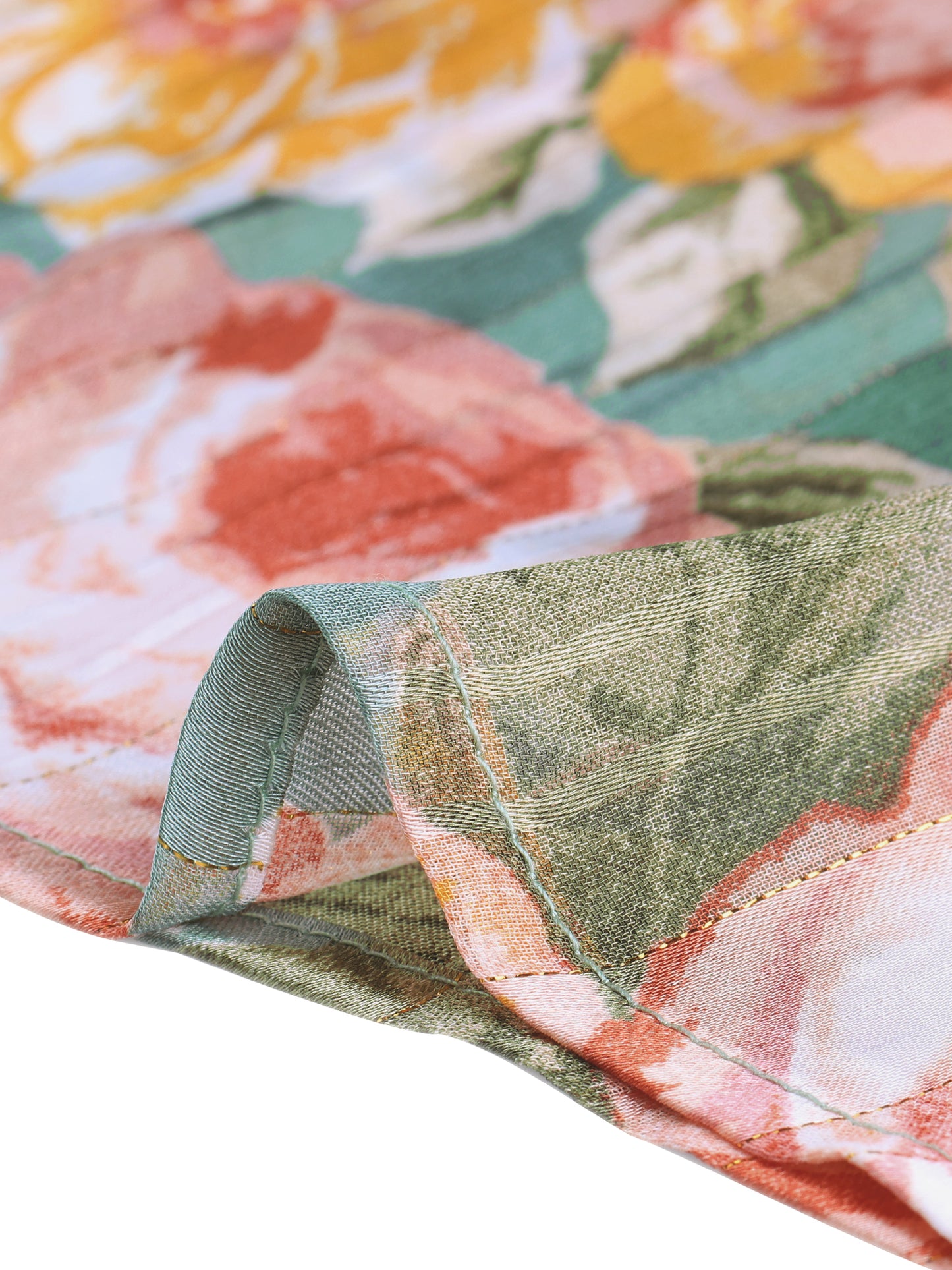 Falda tubo midi de cintura alta de gasa floral para mujer