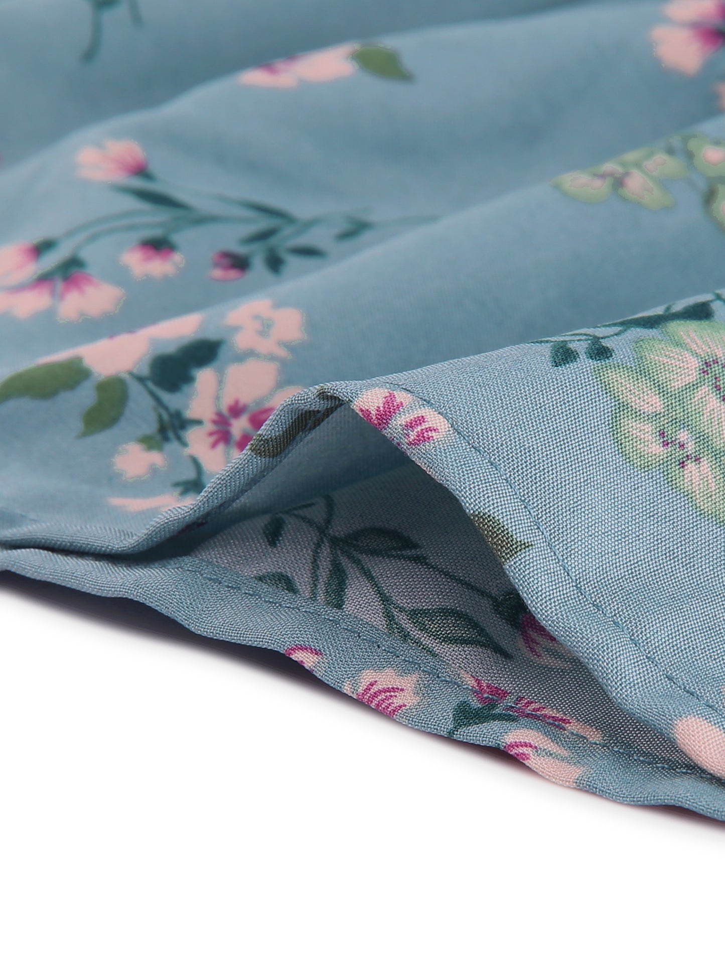 Falda de mujer hasta la rodilla con estampado floral, cintura elástica, fluida, con volantes en forma de A y capas