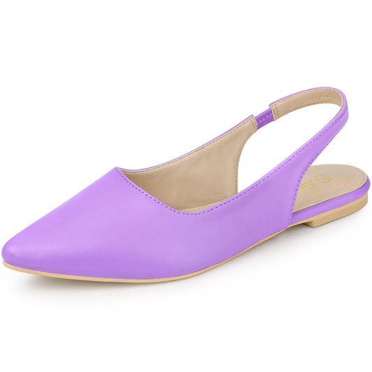 Women's Pointed Toe Pumps Slingback Flat Pumps