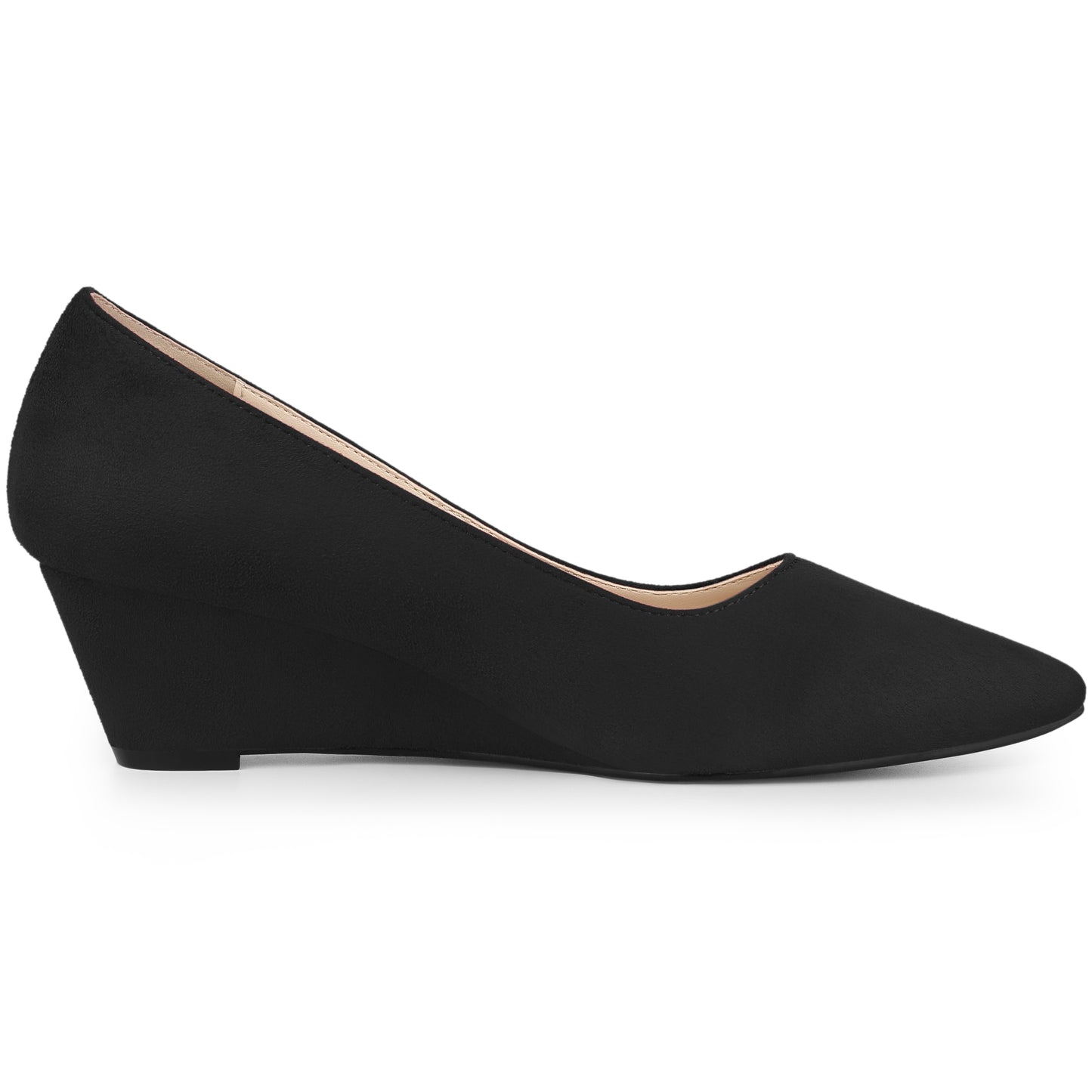 Women's Pointy Toe Slip On Wedges Heels Pumps