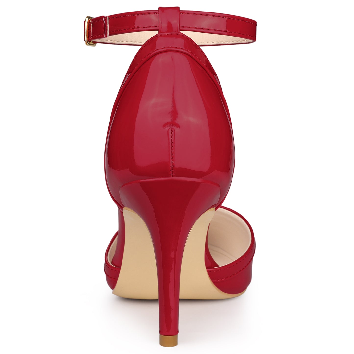 Women's Pointed Toe Stiletto High Heel Pumps Ankle Strap Wedding Bridal Evening Party Dress Shoes
