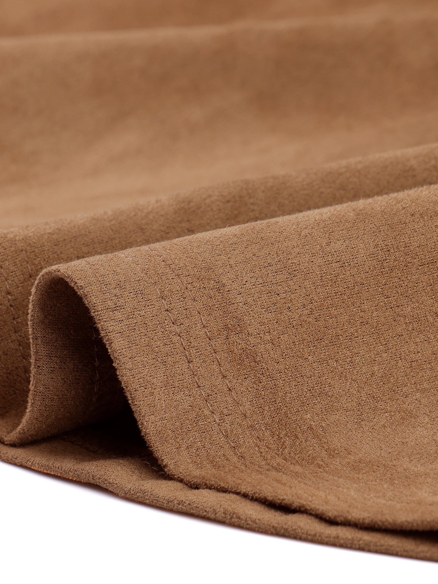 Women's Faux Suede Skirt Short Flared Mini Skater Skirt