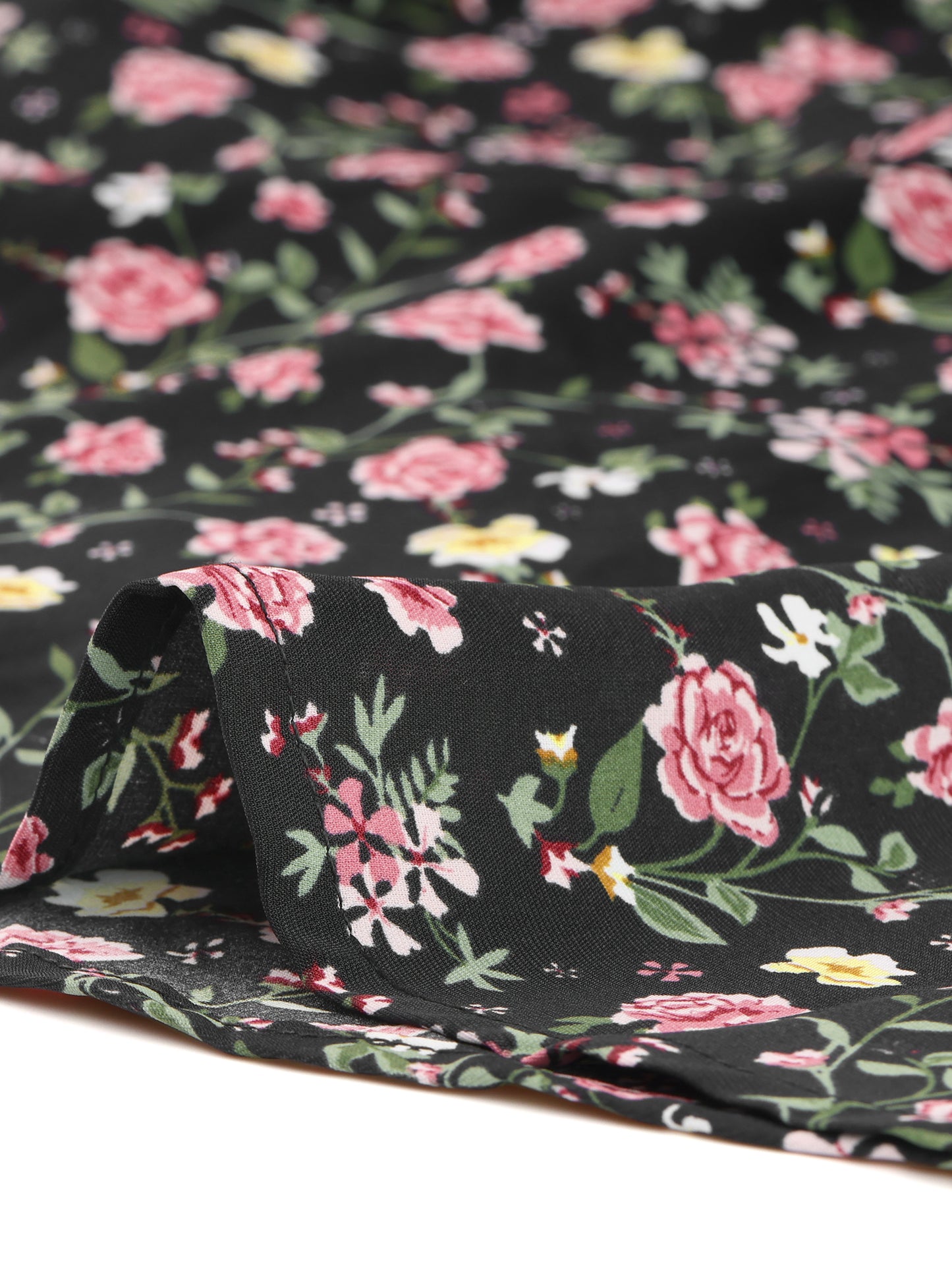 Women's Long Sleeve Button Down Ditsy Floral Shirt (Available in Plus Size)
