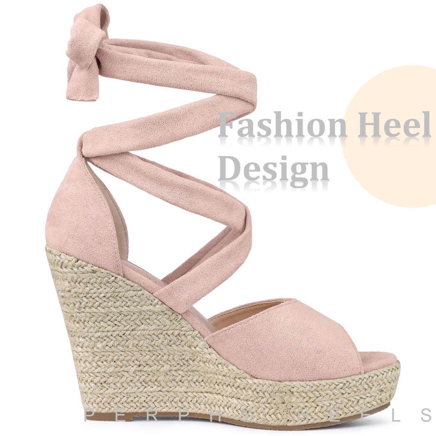 Women Lace Up Espadrilles Wedges Heels Sandals