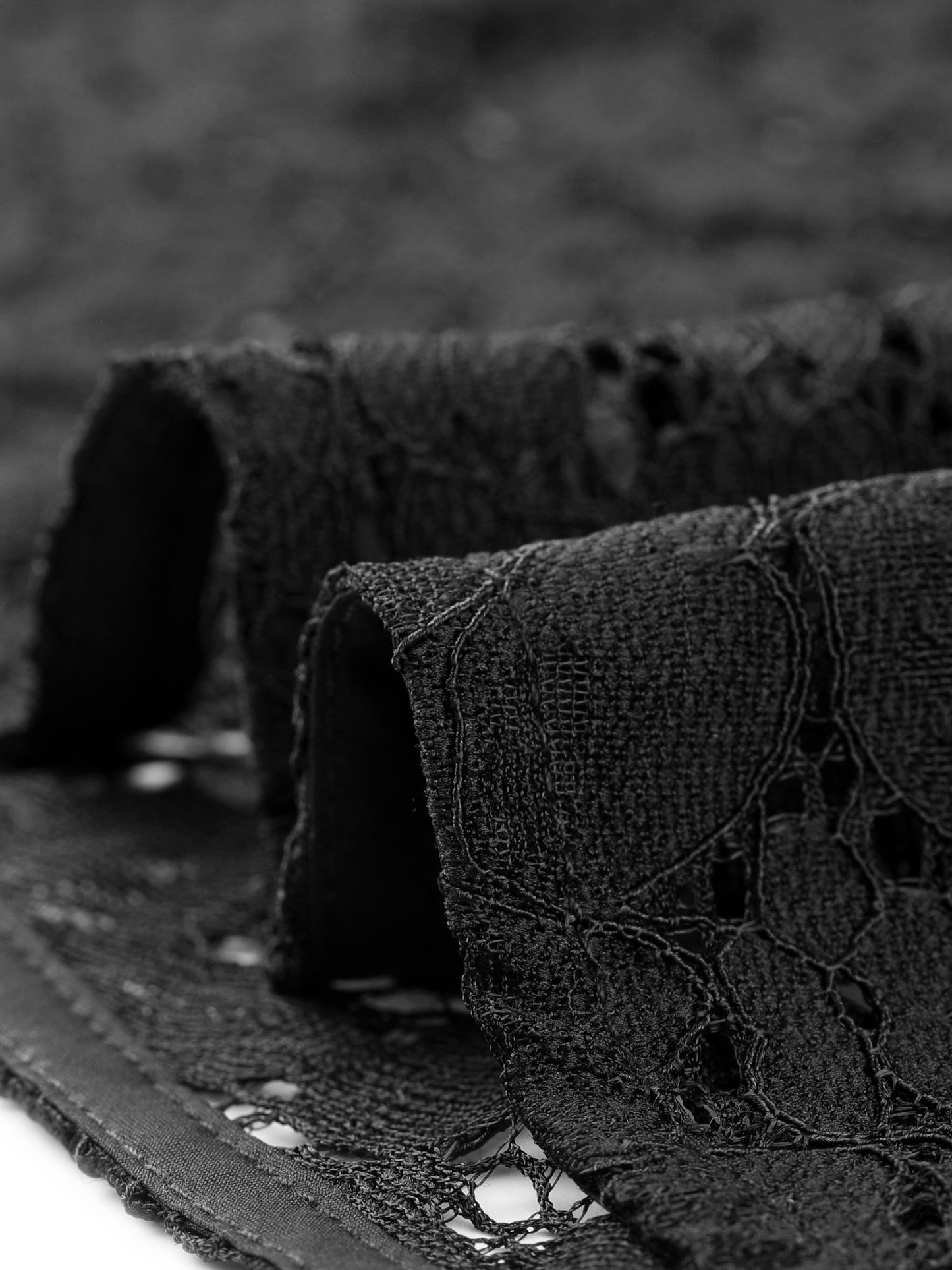 Women's Plus Size Cardigan Lace Crochet High Low 3/4 Sleeve Open Front Sheer Kimonos Cover Up