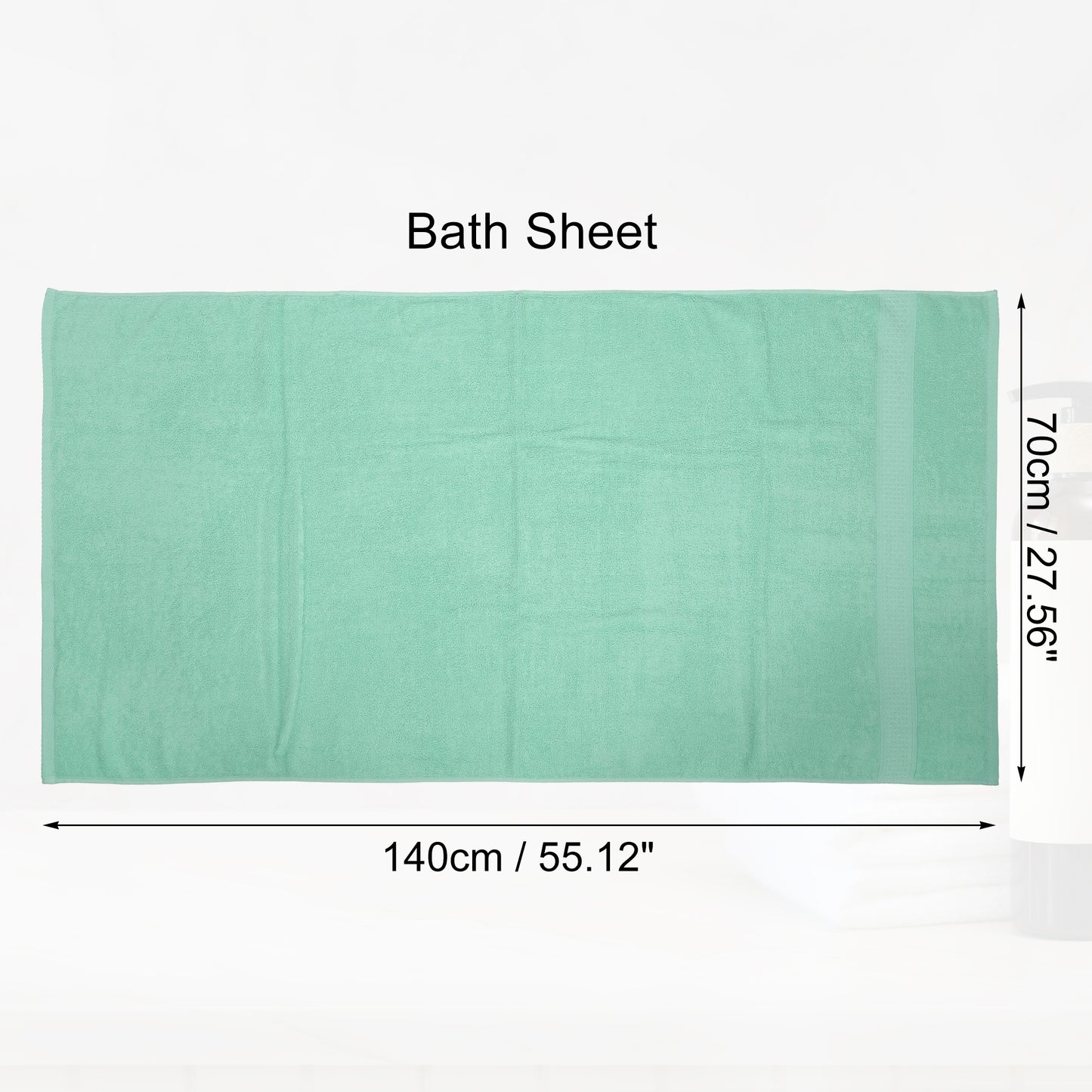 1 Pc Classic Absorbent Cotton Bath Towel, Olive Green 27.56" x 55.12"