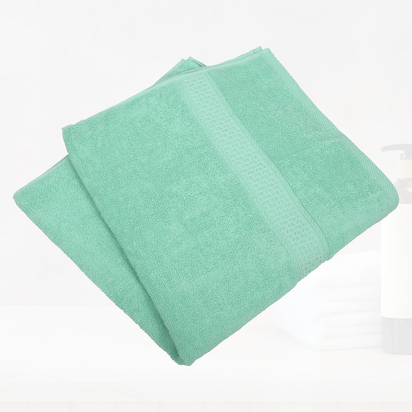 1 Pc Classic Absorbent Cotton Bath Towel, Olive Green 27.56" x 55.12"