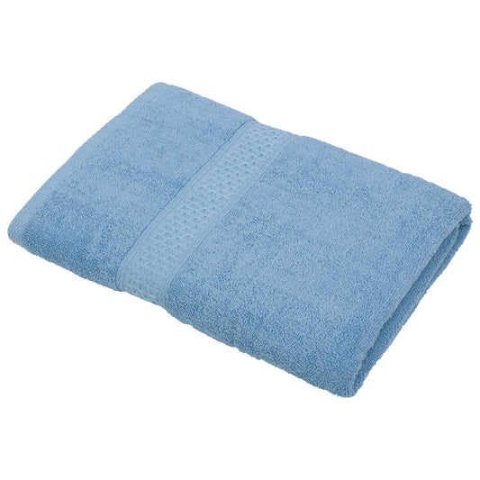 1 Pc Classic Absorbent Cotton Bath Towel, Blue Gray 27.56"x55.12"