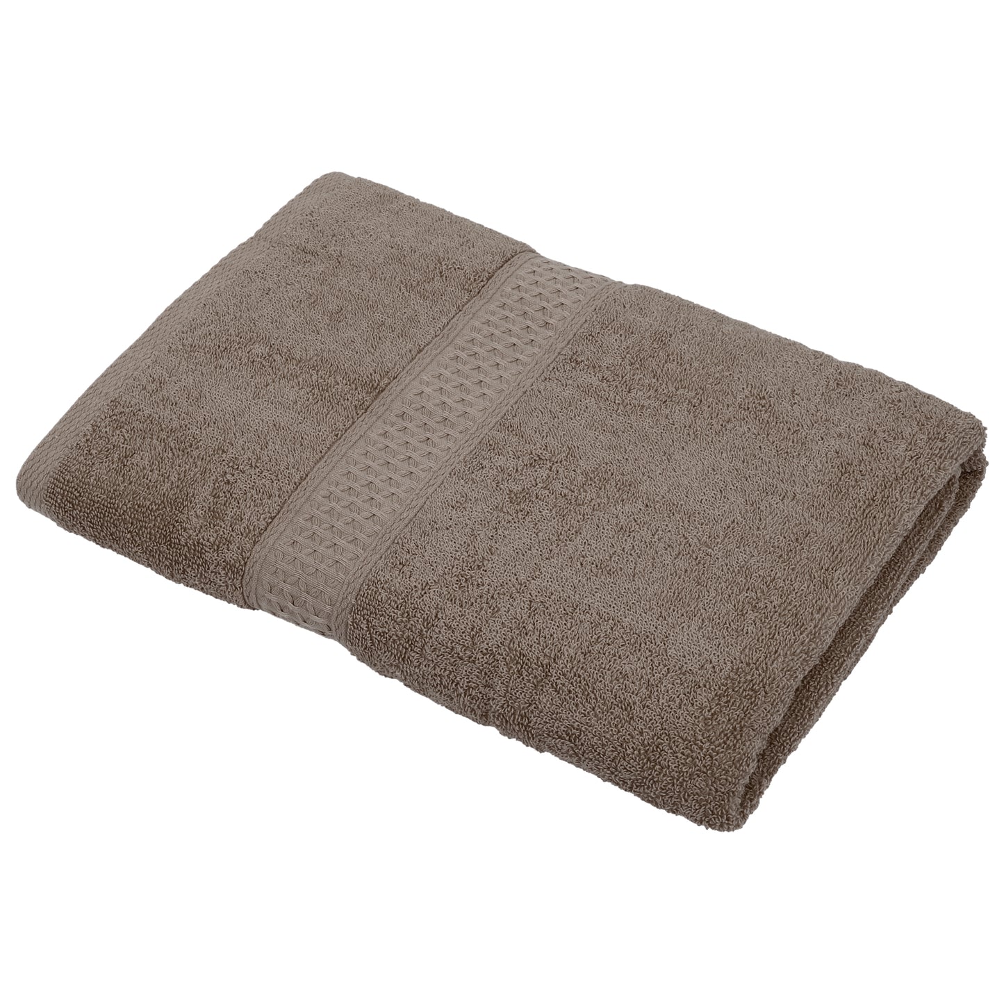 1 Pc Classic Absorbent Cotton Bath Towel, Coffee Color 27.56"x55.12"