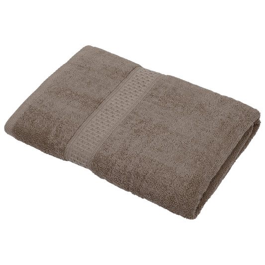 1 Pc Classic Absorbent Cotton Bath Towel, Coffee Color 27.56"x55.12"