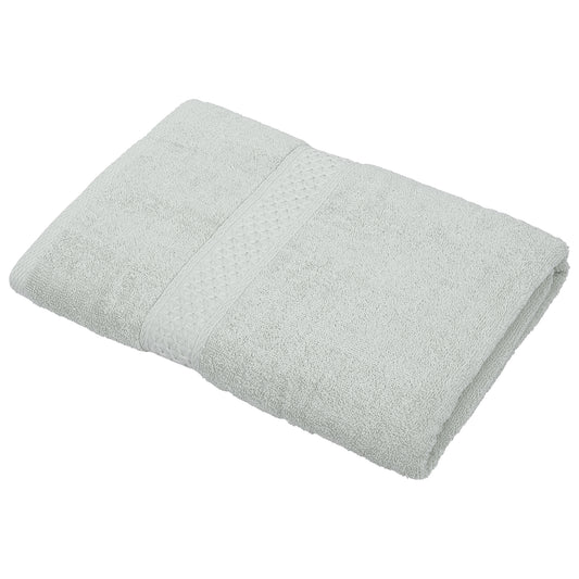 1 Pc Classic Absorbent Cotton Bath Towel, Light Gray 27.56"x55.12"