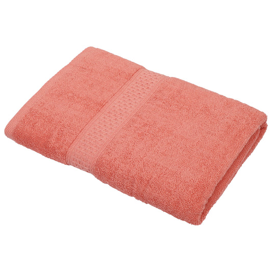 1 Pc Classic Absorbent Cotton Bath Towel, Red 27.56"x55.12"