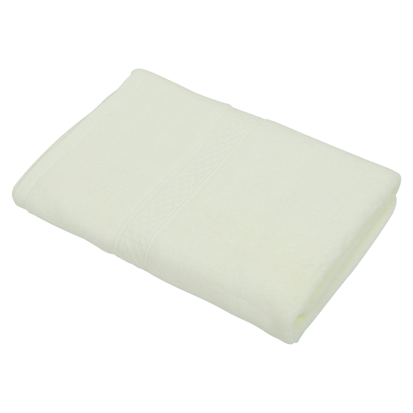 1 Pc Classic Absorbent Cotton Bath Towel, Light Yellow 27.56"x55.12"
