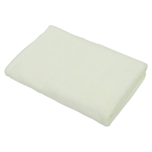 1 Pc Classic Absorbent Cotton Bath Towel, Light Yellow 27.56"x55.12"