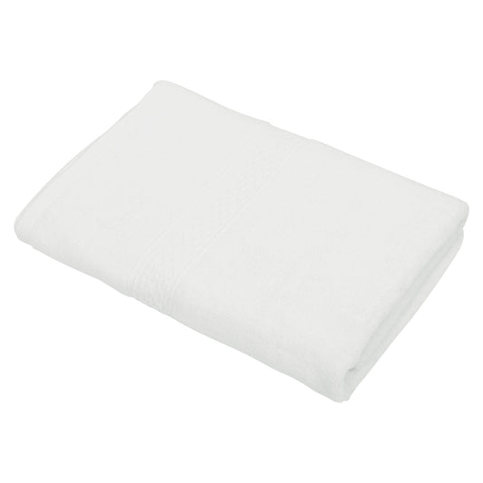 1 Pc Classic Absorbent Cotton Bath Towel, White 27.56"x55.12"