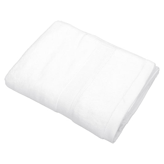 1 Pc Plain Soft Absorbent Cotton Bath Towel, White 27.56" x 55.12"