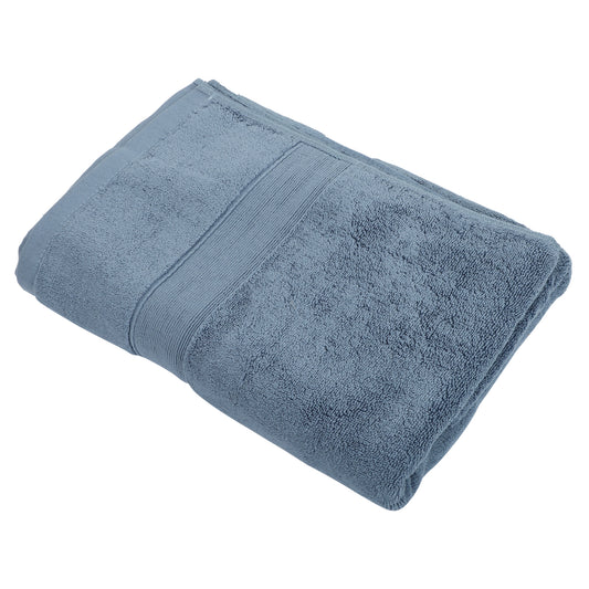 1 Pc Plain Soft Absorbent Cotton Bath Towel, Blue 27.56"x55.12"