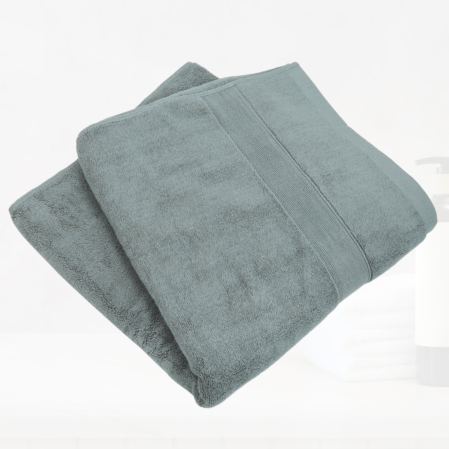 1 Pc Plain Soft Absorbent Cotton Bath Towel, Dark Gray 27.56"x55.12"