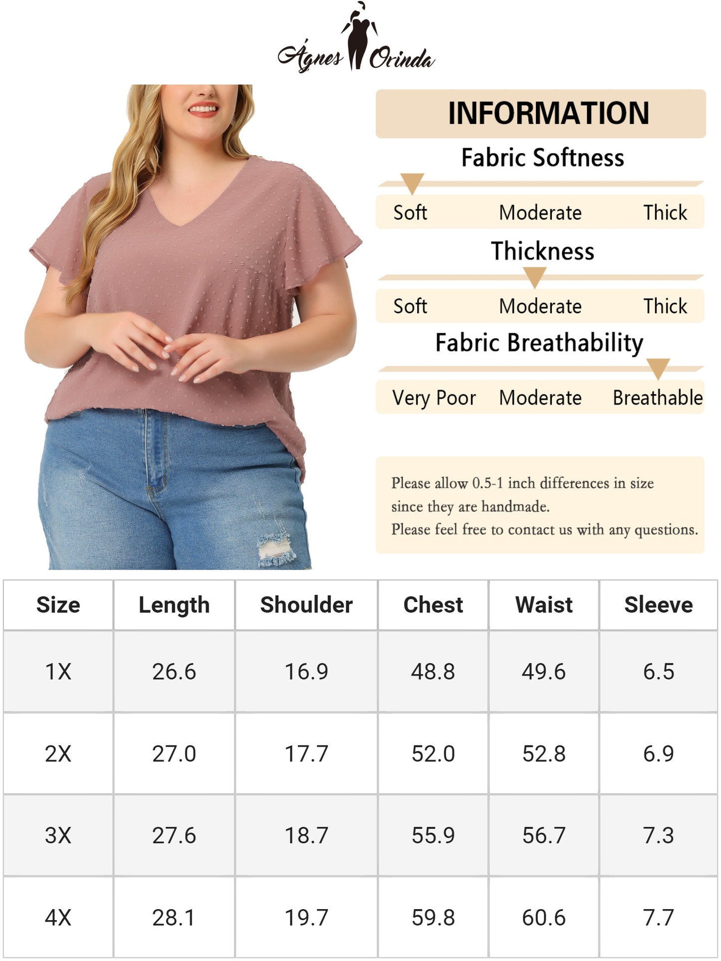 Women Plus Size Swiss Dots Blouse V Neck Summer Short Sleeve Casual Top