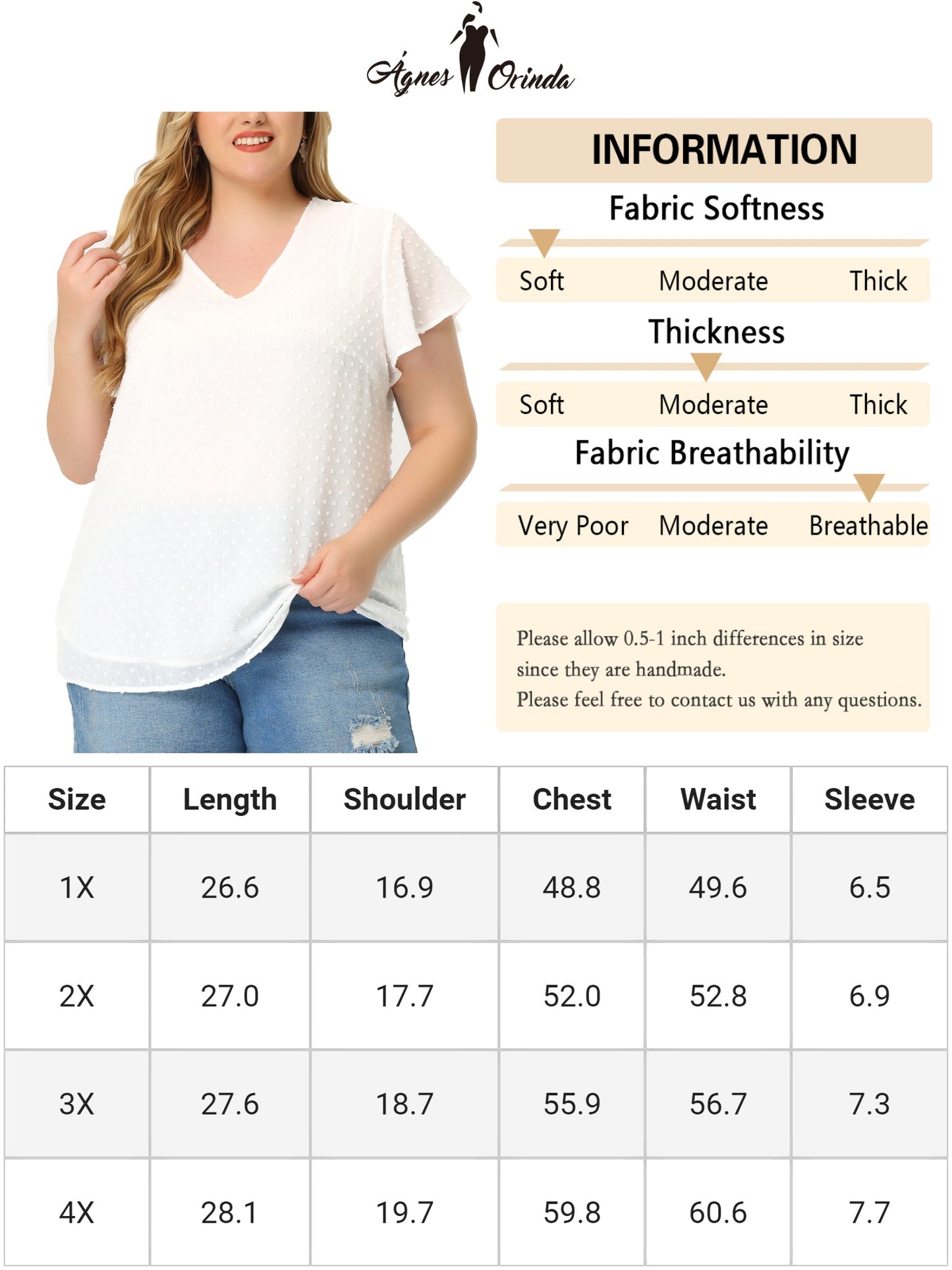 Women Plus Size Swiss Dots Blouse V Neck Summer Short Sleeve Casual Top