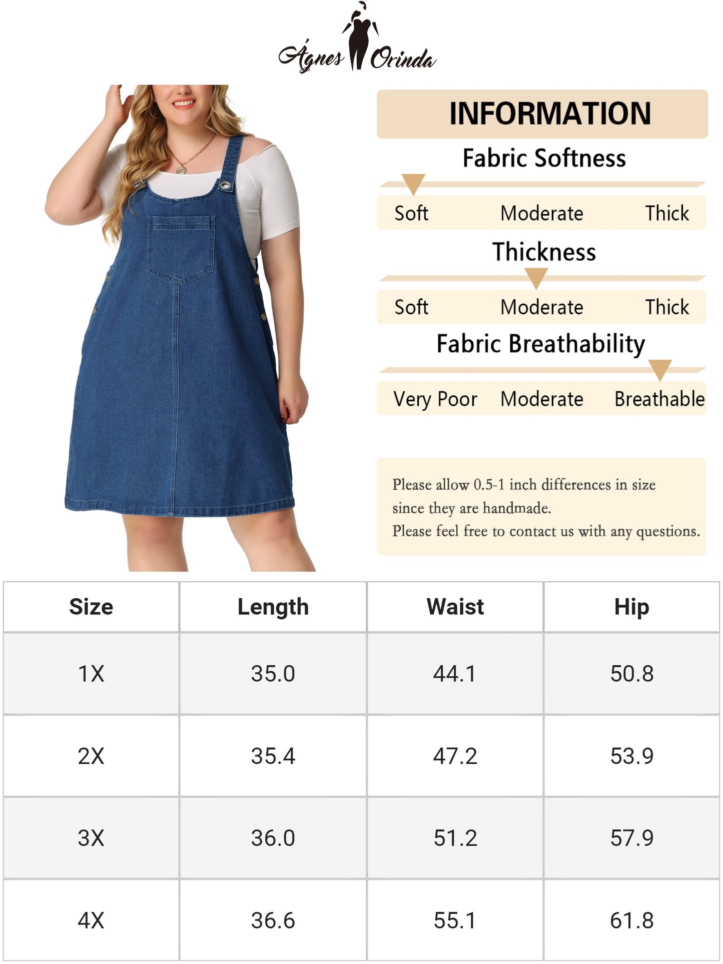 Women's Plus Size Denim Overalls Dress Suspenders Skirt Jumper Dresses Jean Overall Bib Dress