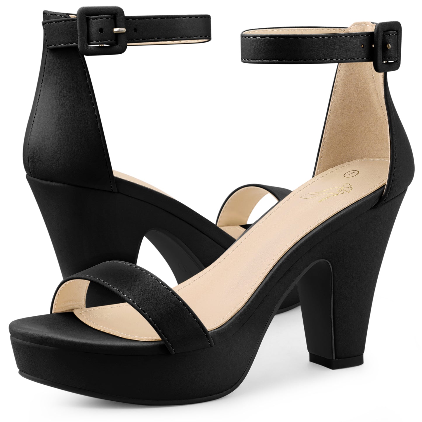 Sandalias de plataforma con tacón grueso para mujer
