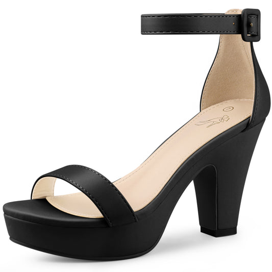 Sandalias de plataforma con tacón grueso para mujer