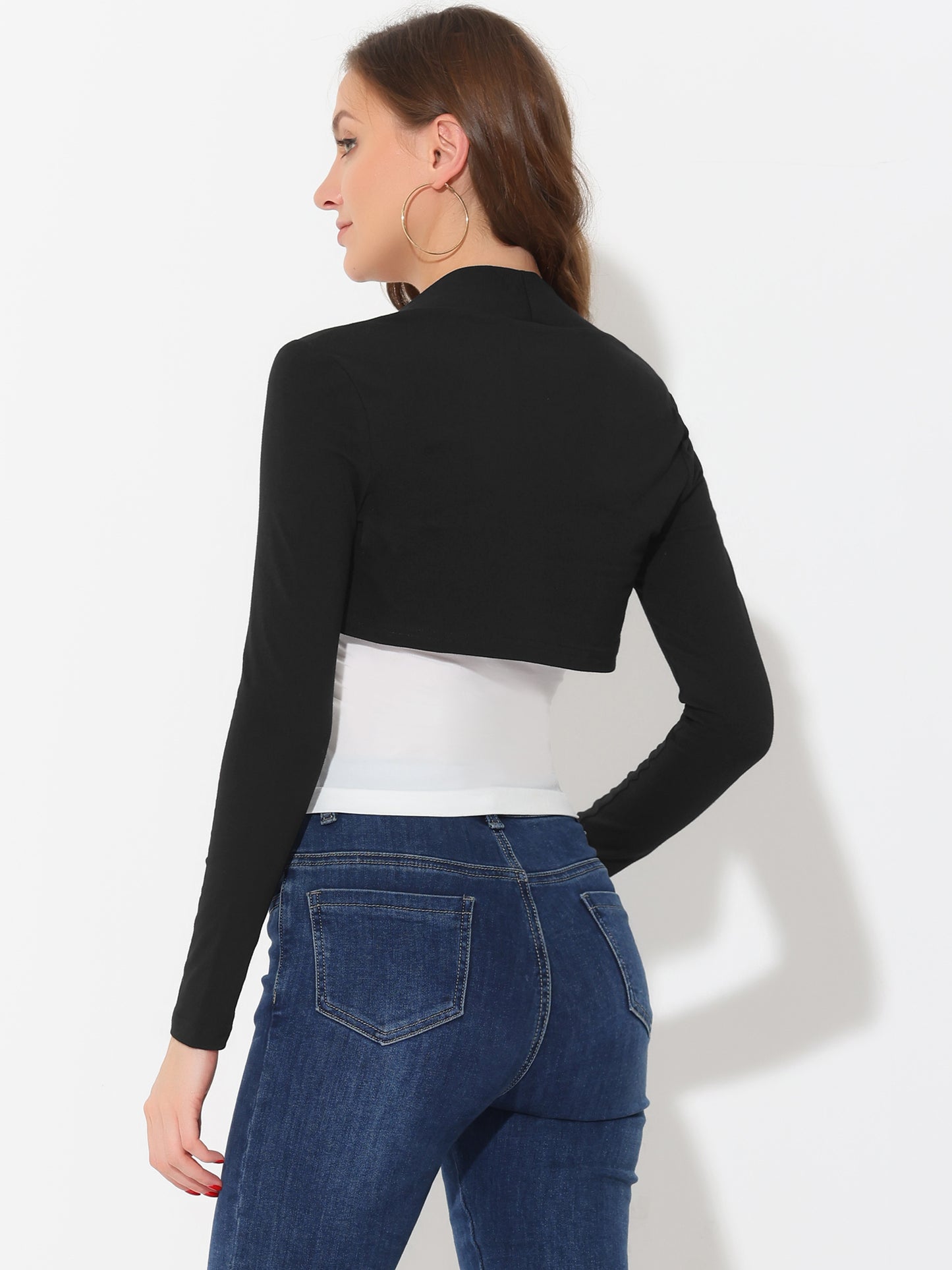 [PACK SALES] Women's 2 Pieces Elegant Solid Color Long Sleeves Bolero Shrug