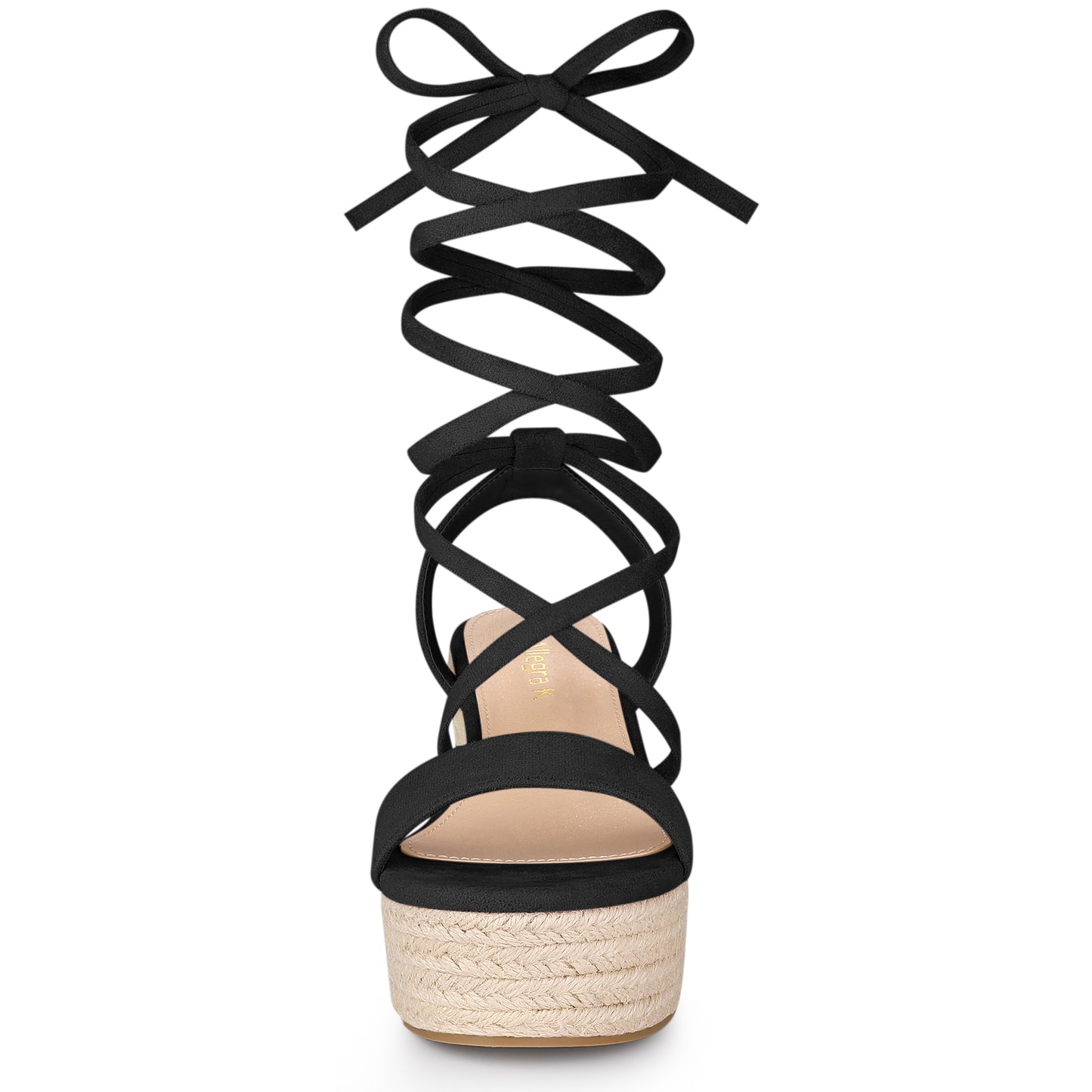 Women's Lace Up Wedge Heel Platform Slingback Strappy Sandals