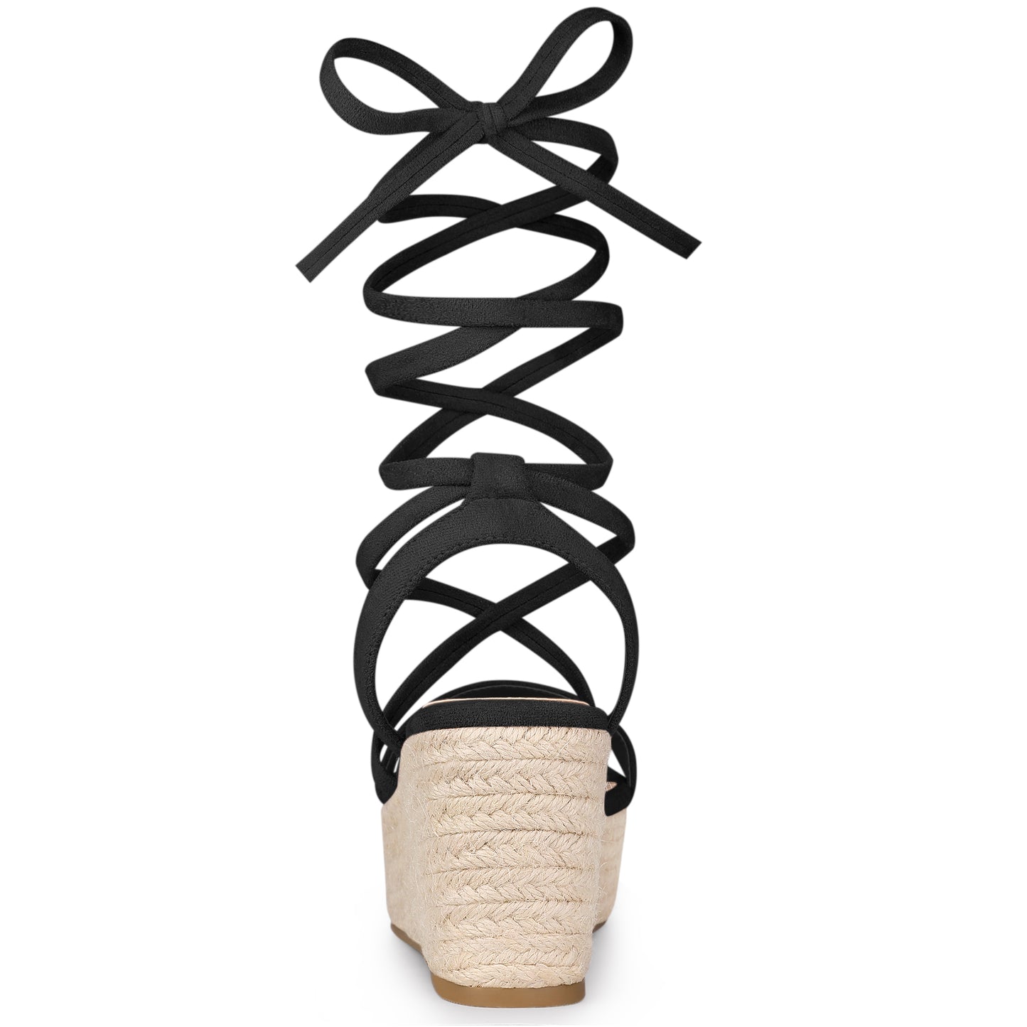 Women's Lace Up Wedge Heel Platform Slingback Strappy Sandals