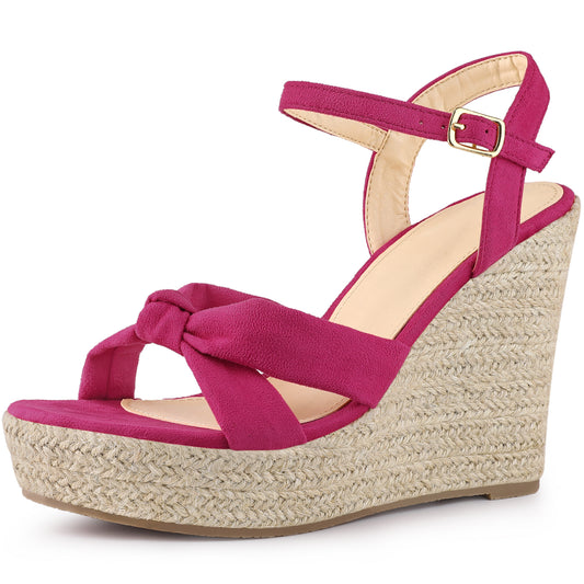 Sandalias de plataforma con tacón de cuña y alpargatas para mujer