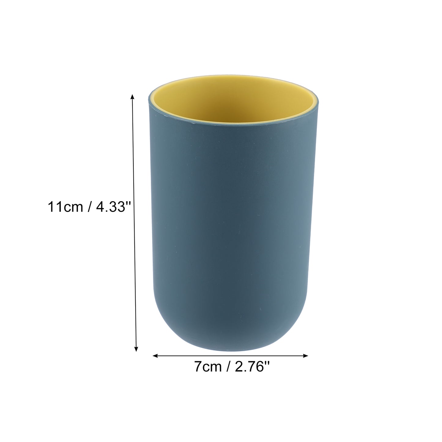 2 Pcs Bathroom Tumblers, Toothbrush Cup, 4.33"x2.76" 350ml Deep Blue, Pink