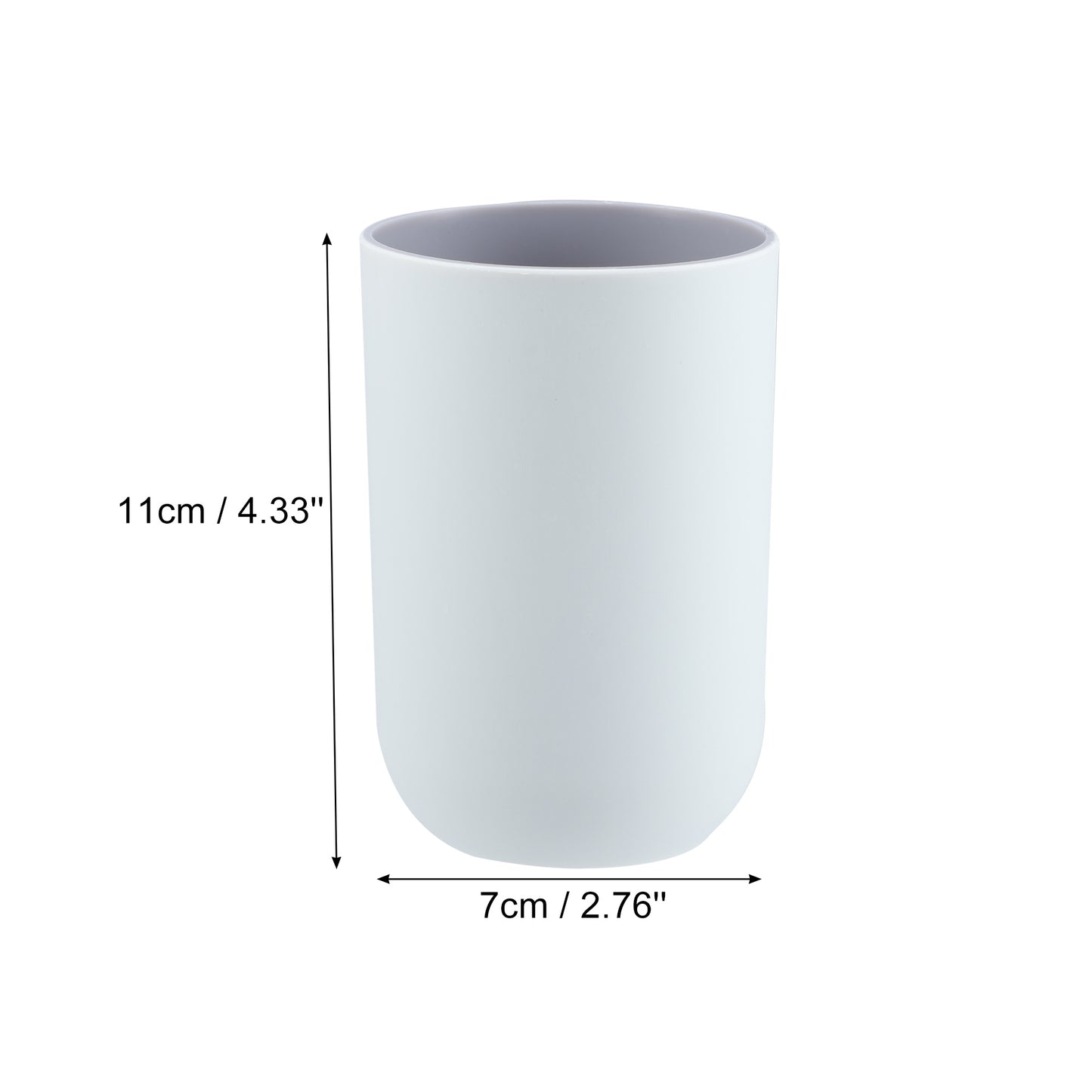2 Pcs Bathroom Tumblers, Toothbrush Cup, 4.33"x2.76" 350ml Gray, Pink