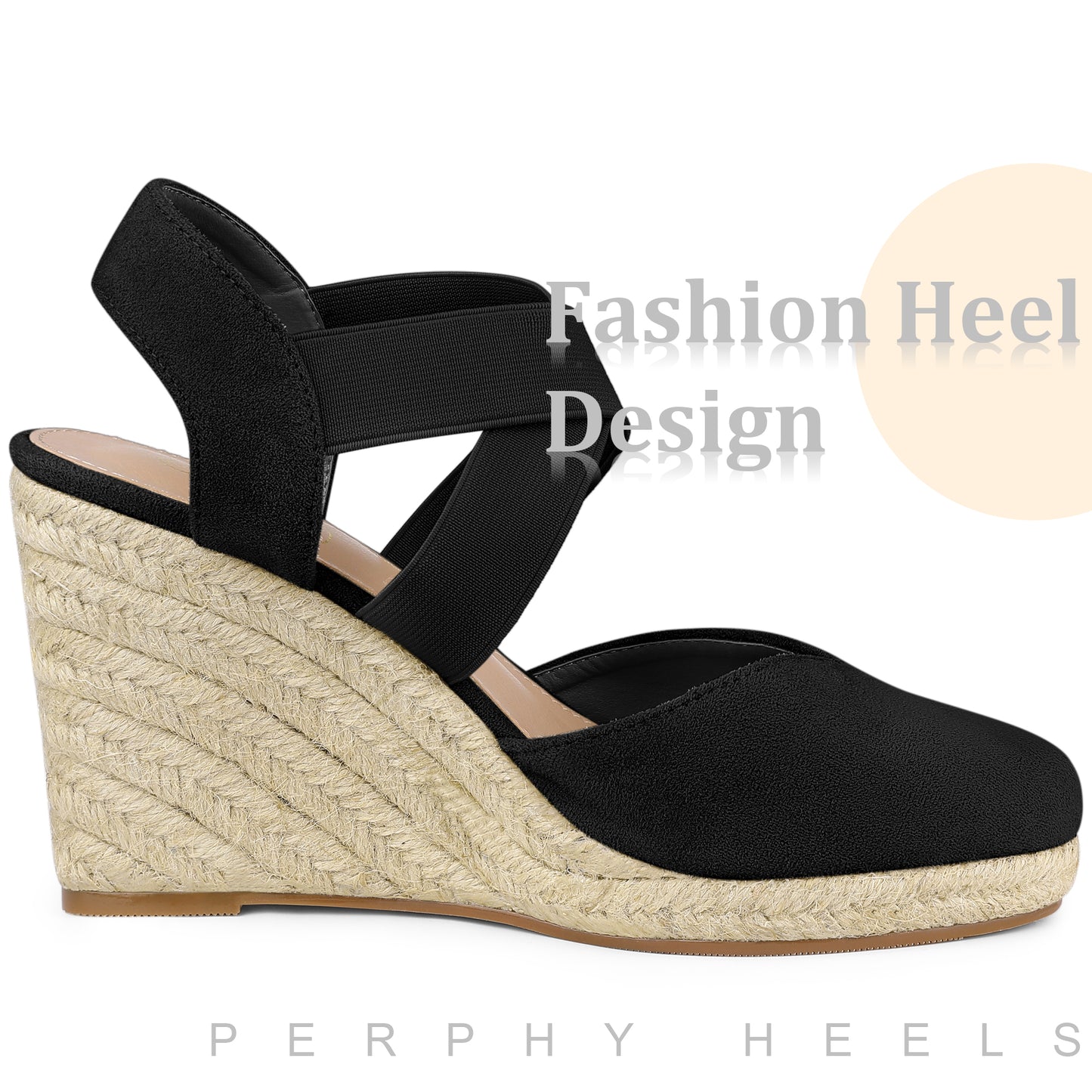 Sandalias de alpargatas con plataforma y punta cerrada para mujer