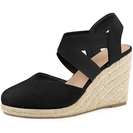Sandalias de alpargatas con plataforma y punta cerrada para mujer