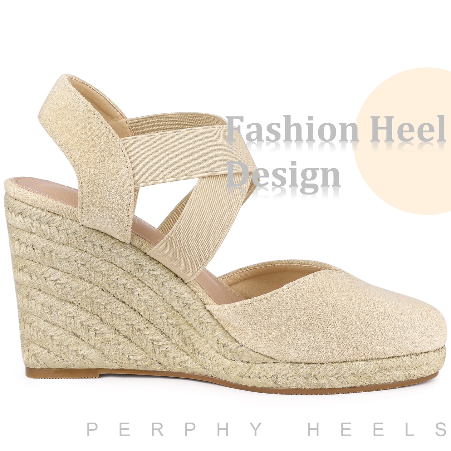 Sandalias de alpargatas con plataforma y punta cerrada para mujer