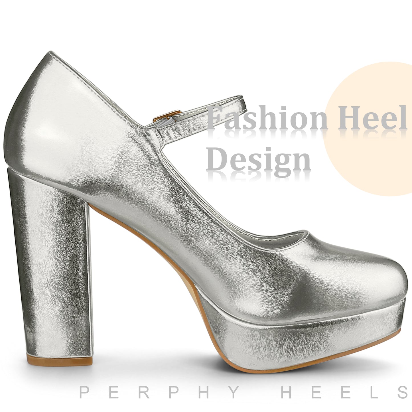 Women Platform Mary Janes Shoes Chunky High Heels Pumps