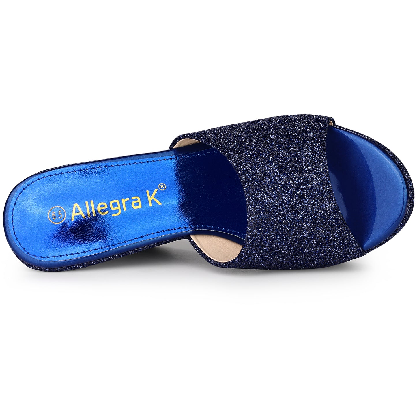 Women's Glitter Platform Slip On Wedge Heels Sandals