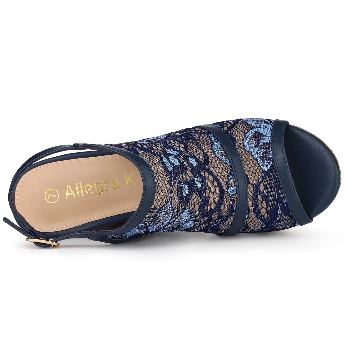 Sandalias de cuña con plataforma y punta abierta para mujer
