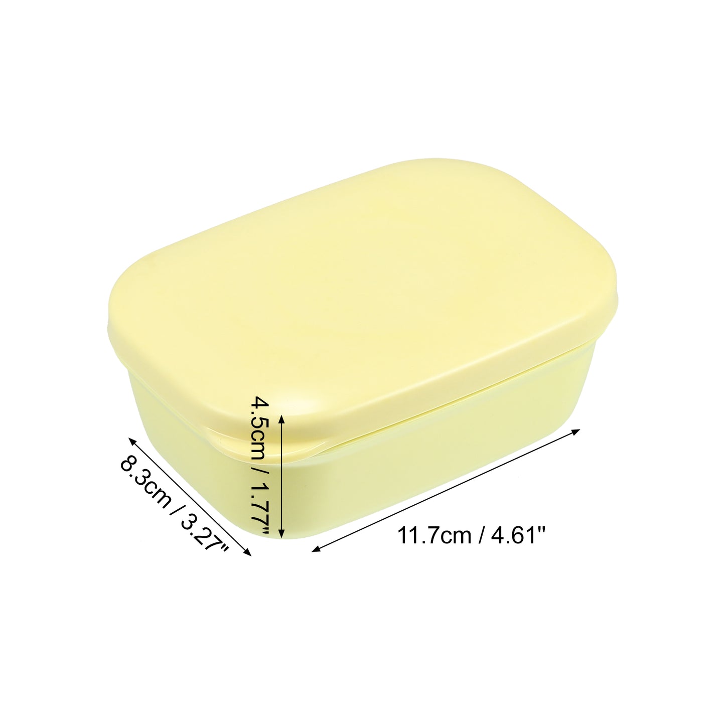 Plastic Soap Dish Soap Storage Box for Home Bathroom Kitchen Yellow