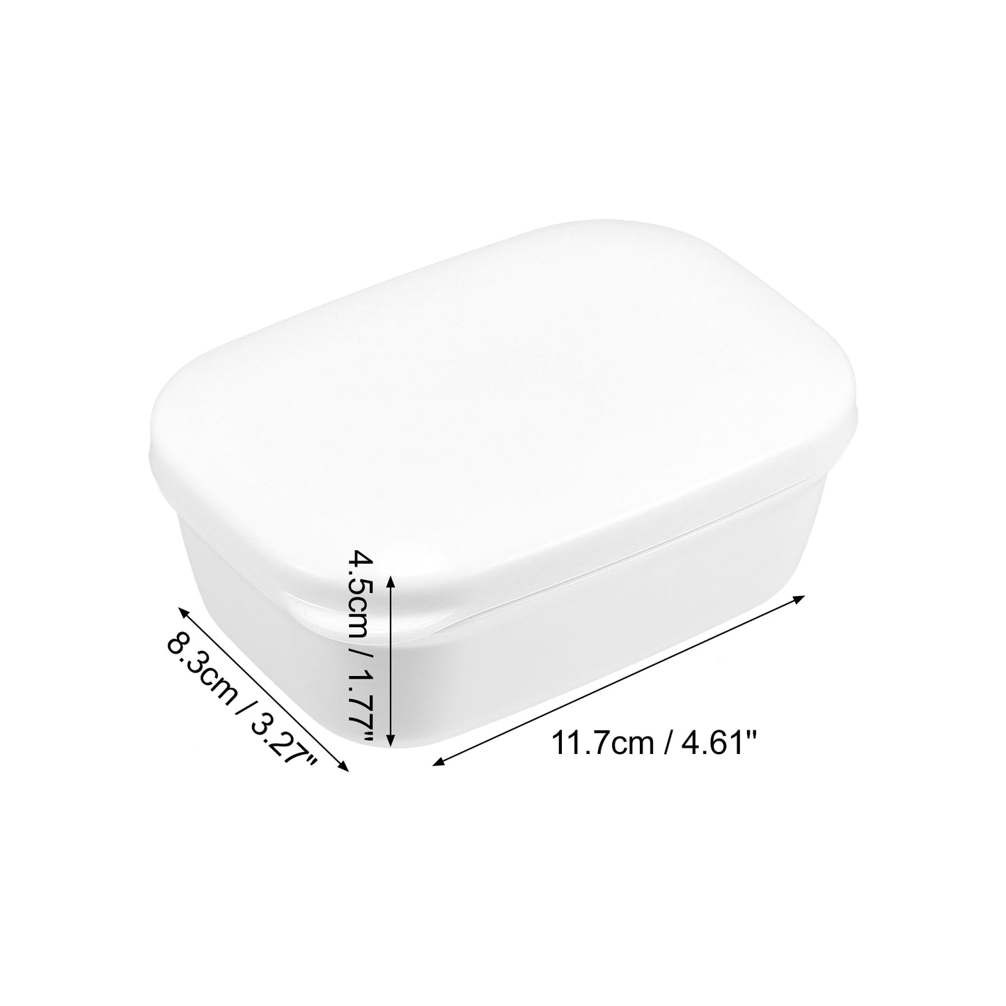 Plastic Soap Dish Soap Storage Box for Home Bathroom Kitchen White
