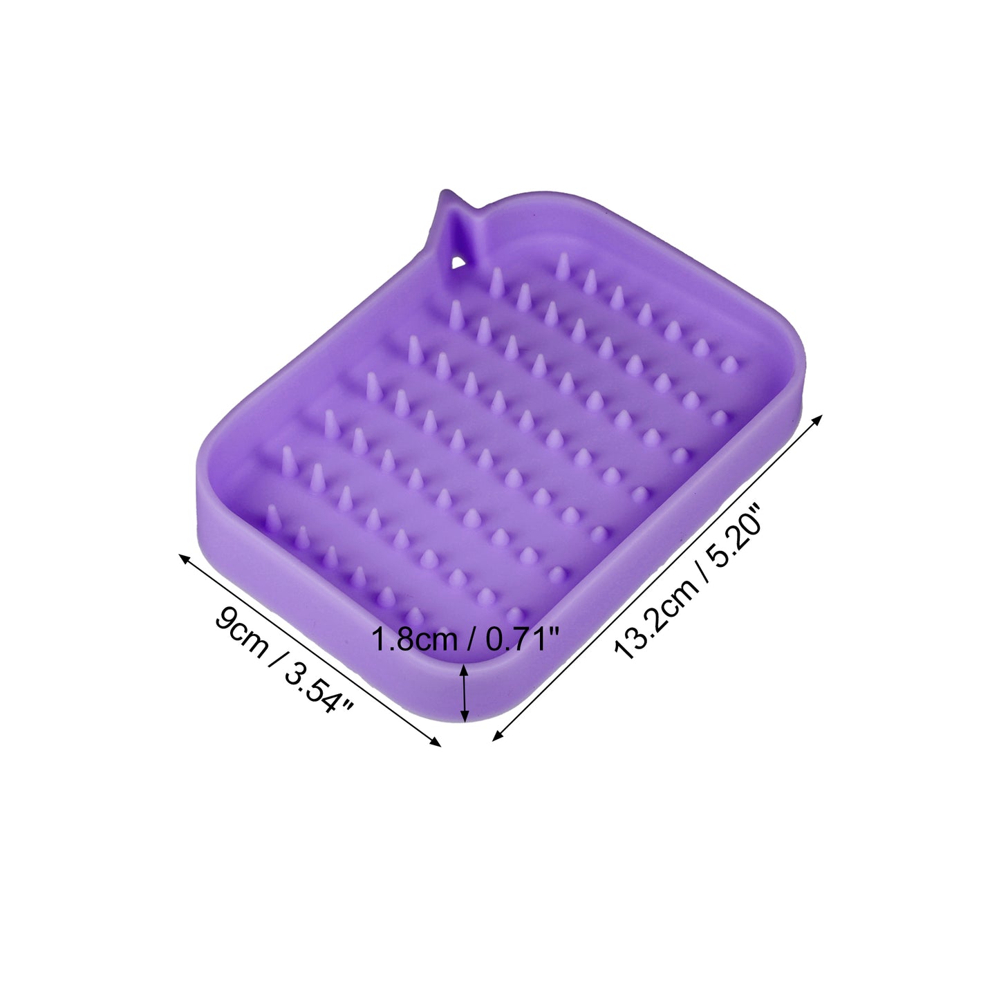Jabonera de silicona, para guardar jabón en seco y limpiar, 2 unidades, color morado