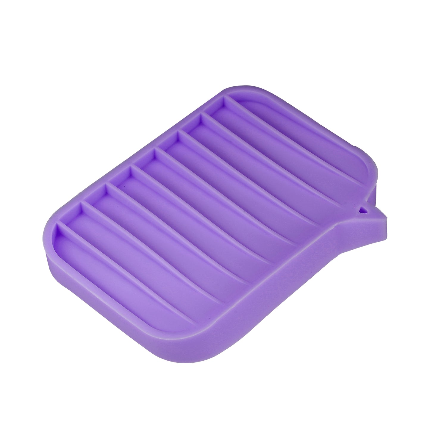 Jabonera de silicona, para guardar jabón en seco y limpiar, 2 unidades, color morado