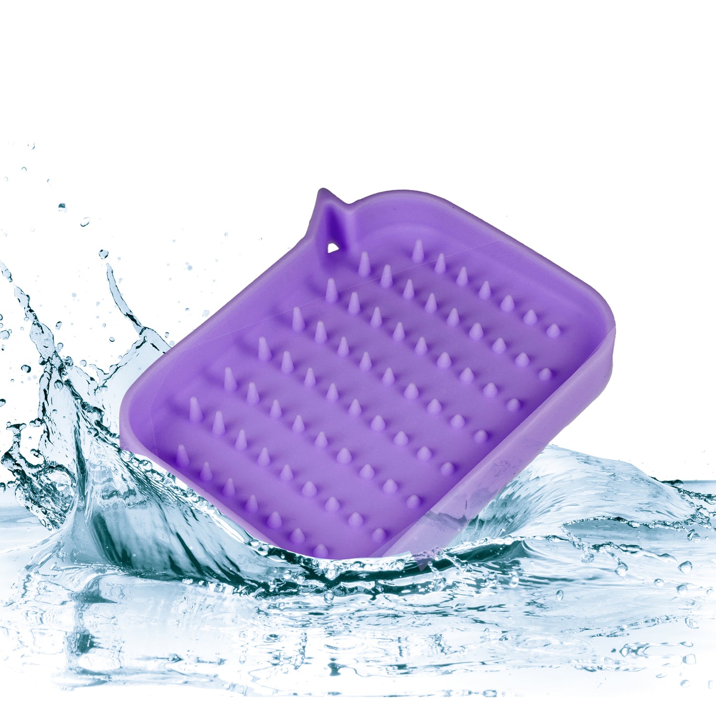 Jabonera de silicona, para guardar jabón en seco y limpiar, 2 unidades, color morado