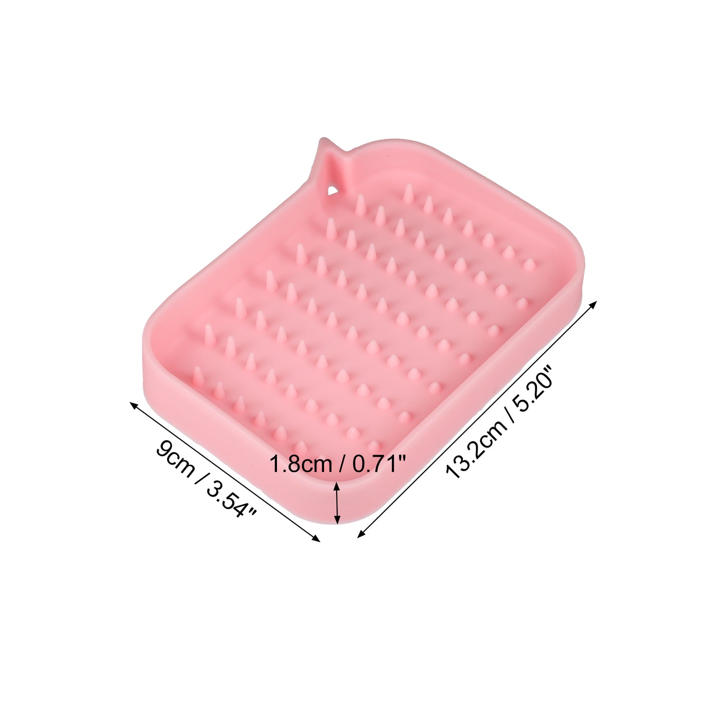 Jabonera de silicona, para guardar jabón en seco y limpiar, 2 unidades, color rosa