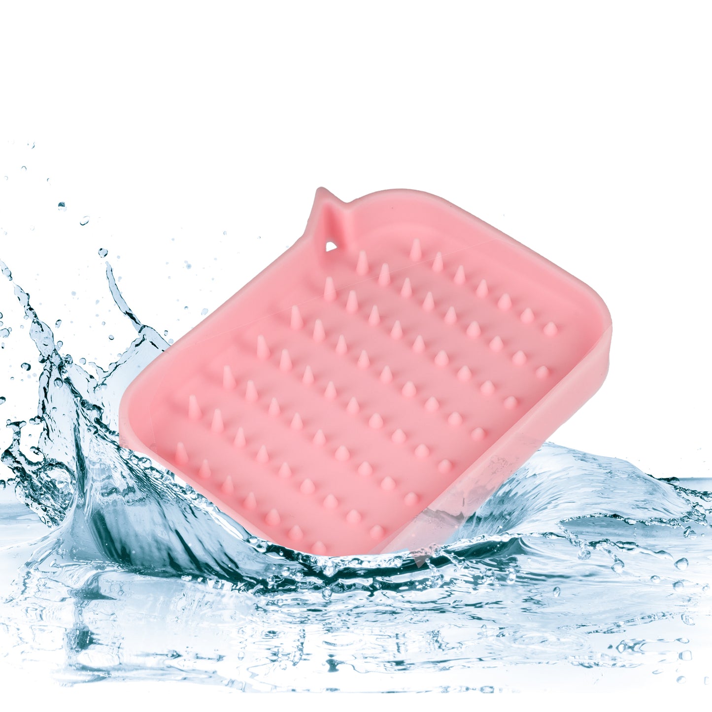 Jabonera de silicona, para guardar jabón en seco y limpiar, 2 unidades, color rosa