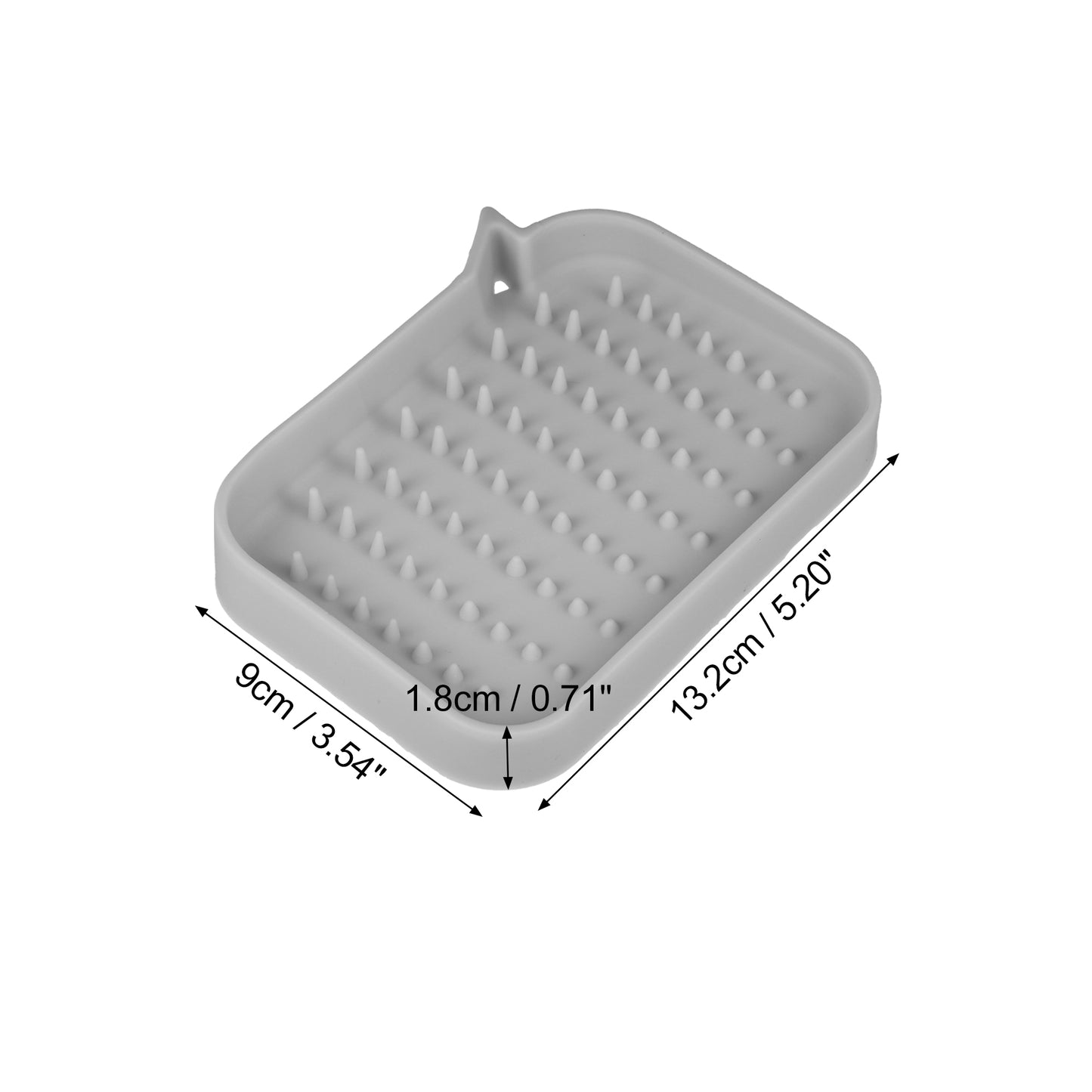 Silicone Soap Dish, Keep Soap Dry Cleaning Storage, 2 Pcs Gray Purple