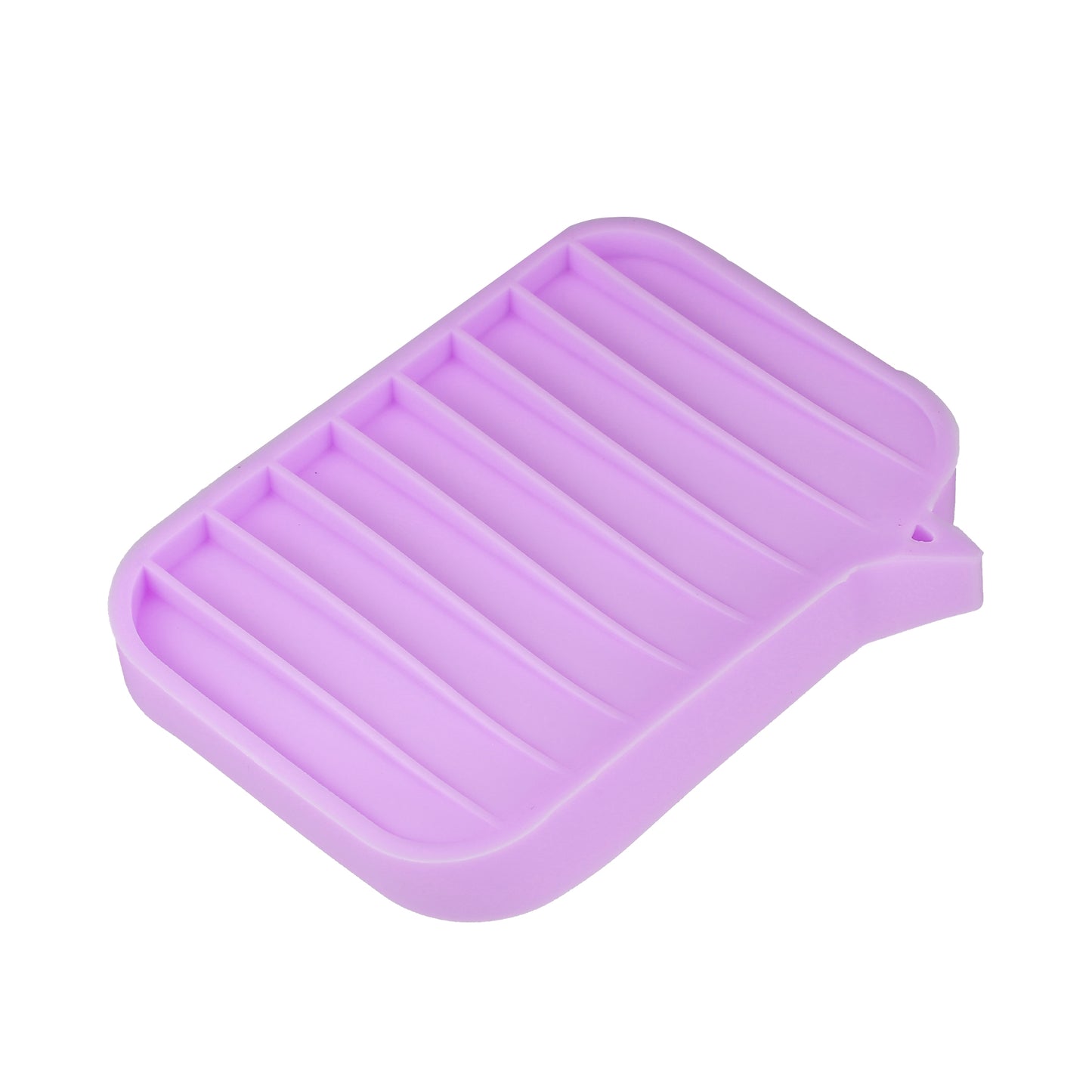 Silicone Soap Dish, Keep Soap Dry Cleaning Storage, 2 Pcs Gray Purple